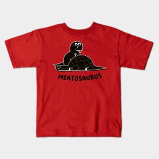 Meatosaurus B&W Kids T-Shirt